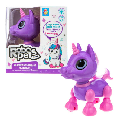 Интерактивная игрушка Robo Pets Робо-единорог 1Toy Т18762